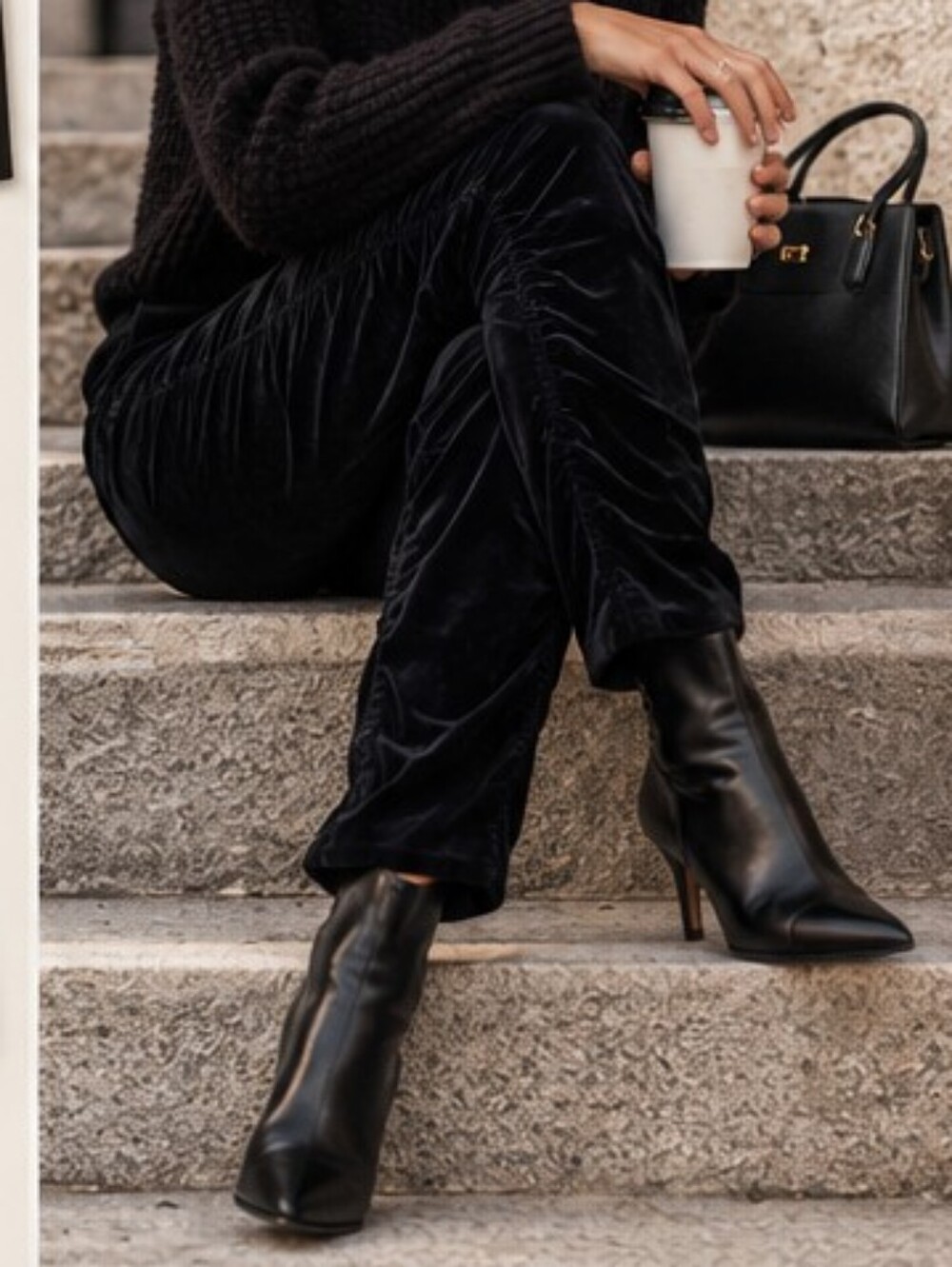 Theory Velvet Ruched Straight Tapered Pants Trousers